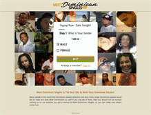 Tablet Screenshot of meetdominicansingles.com